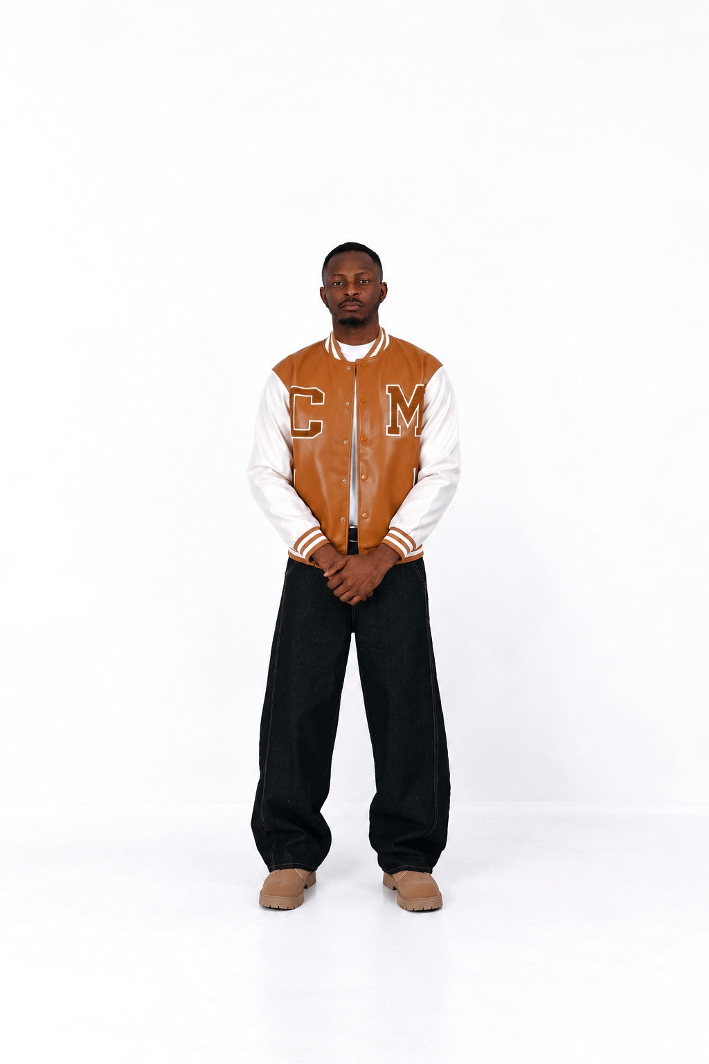 Two tone CM varsity jacket