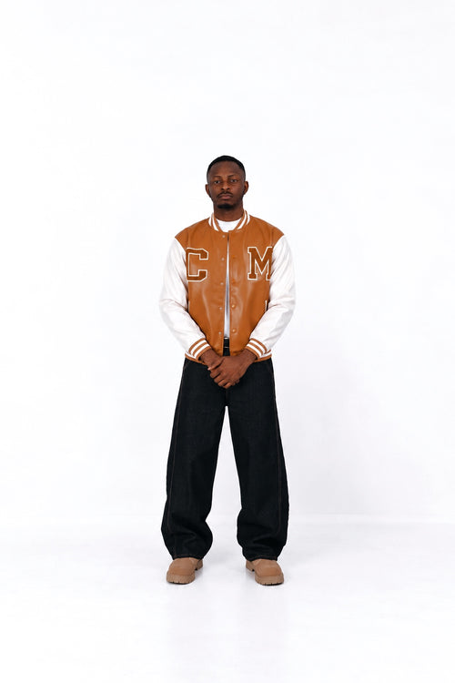 Two tone CM varsity jacket